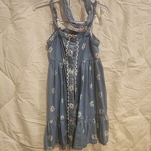 Isaac Mizrahi Blue Sleeveless Halter Sundress